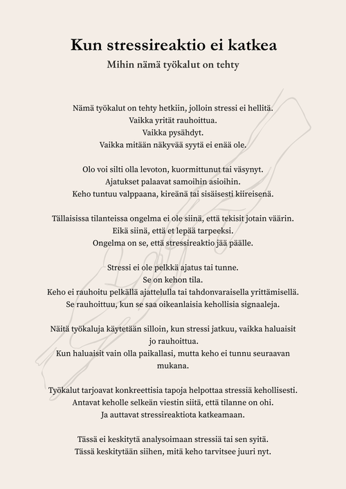 Stressireaktion katkaisu