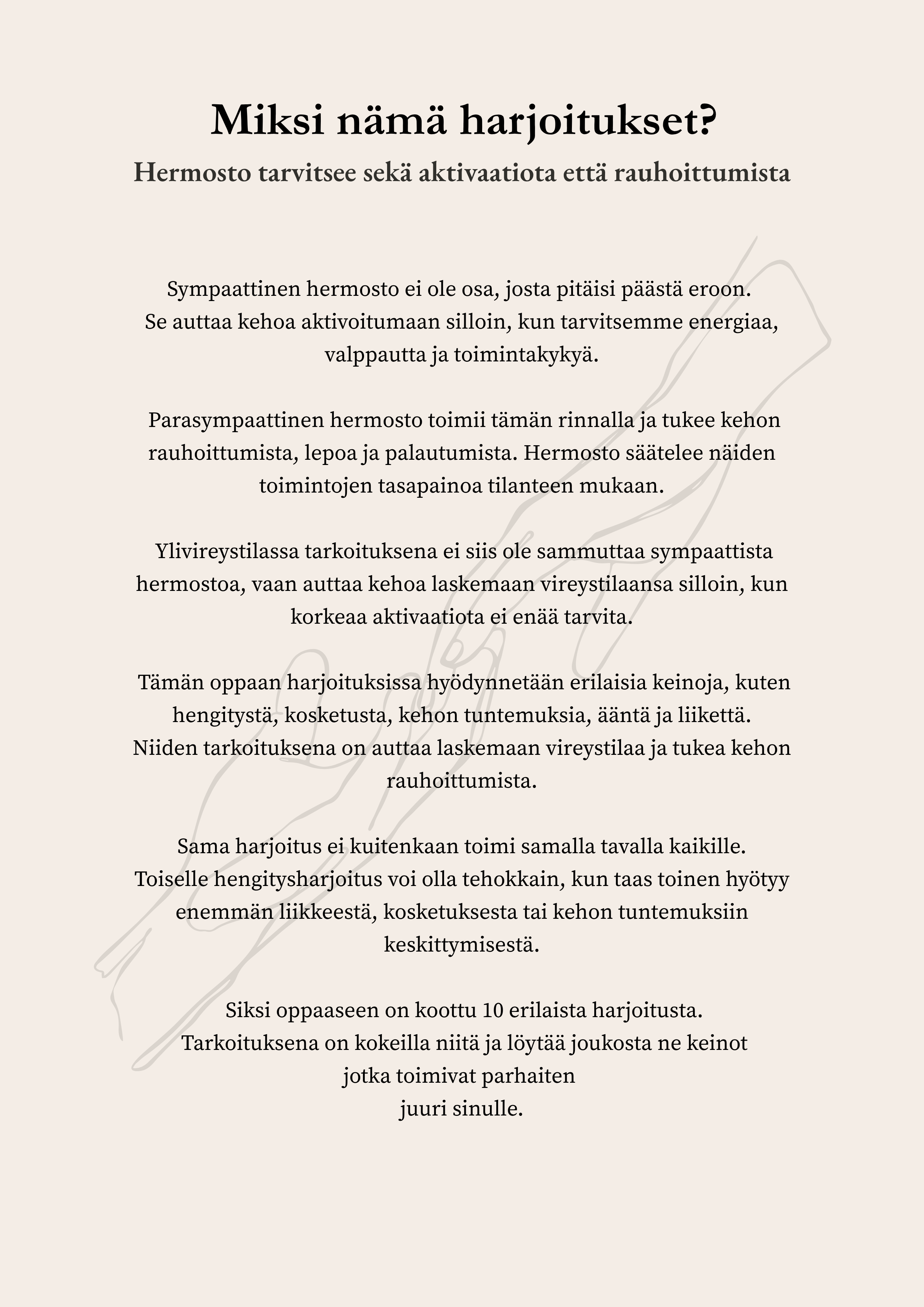 10 harjoitusta jotka auttavat ylivireystilaan
