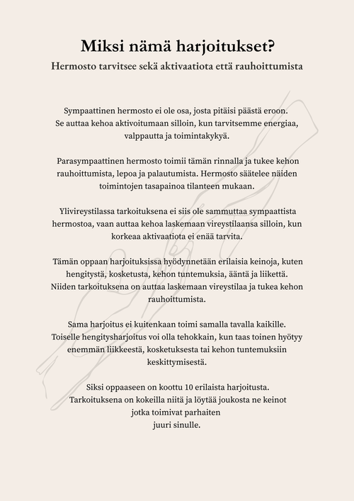 10 harjoitusta jotka auttavat ylivireystilaan